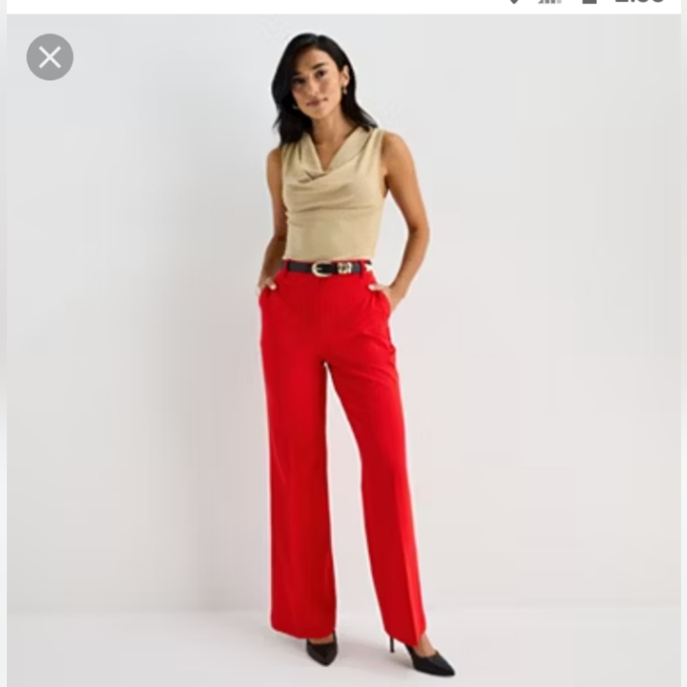 Worthington Wide Leg Trouser Pants